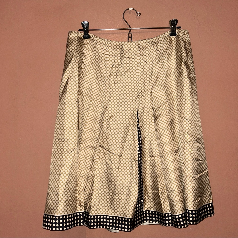 Incotex Skirt  SZ 44 Polka Dots 100% silk